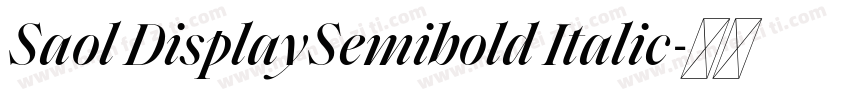 Saol DisplaySemibold Italic字体转换